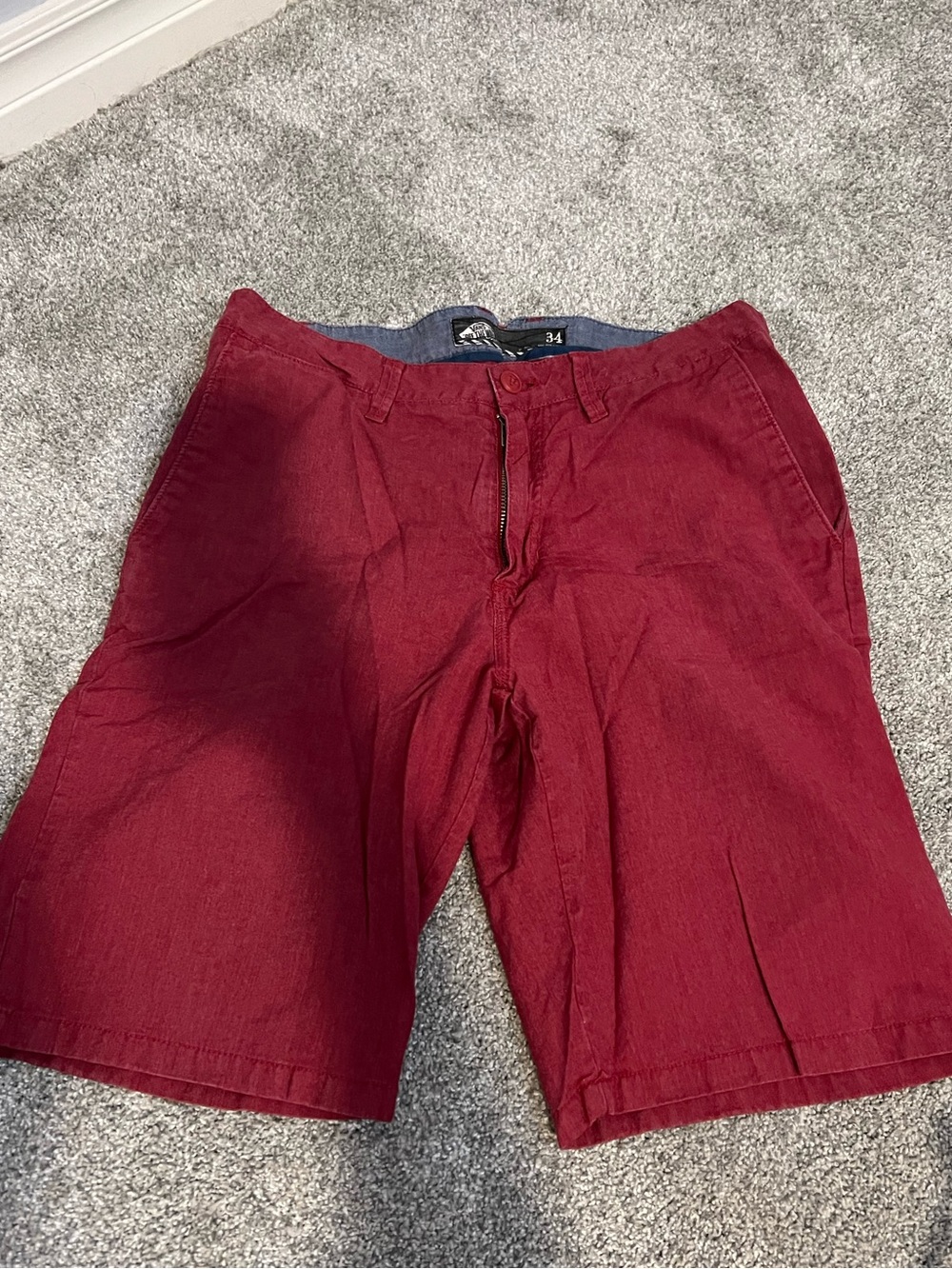 Vans Men's Deep Red Flat Front Shorts